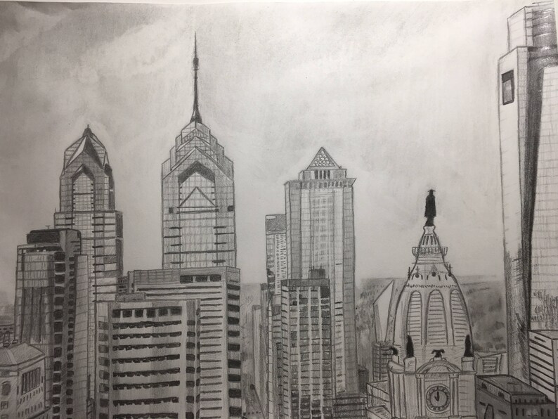 Aangepaste Home / Artefact / Skyline / Gebouw / Landschap Etsy