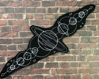 Planets Aligned Large Iron On Patch | 11.7x4.2in