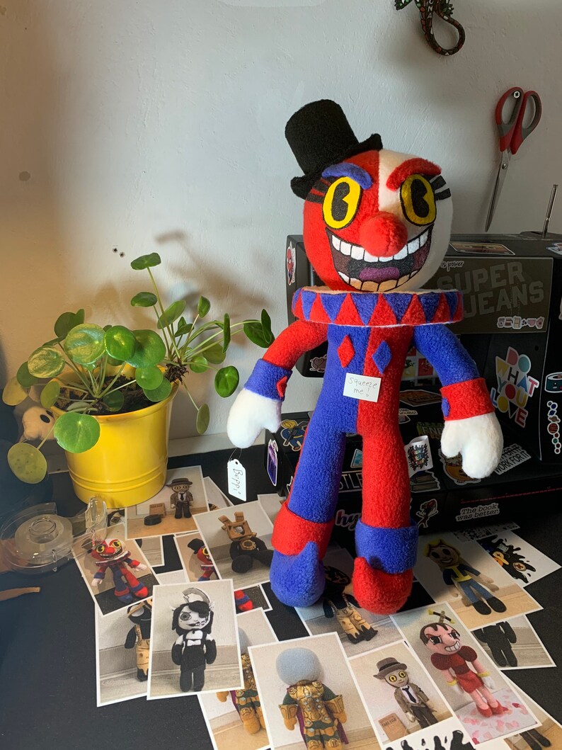 Beppi The Clown plushie Cuphead with squeaker | Etsy