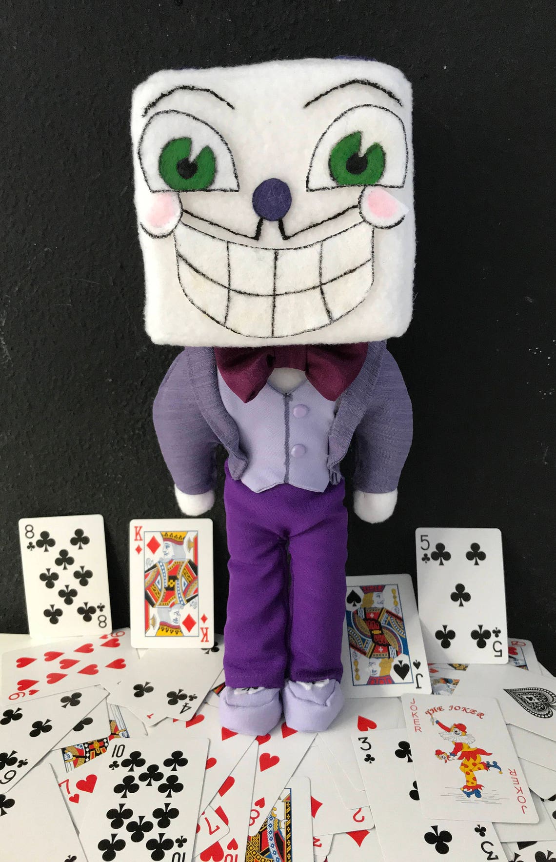 King Dice plushie Cuphead FanmadeHandmade Etsy