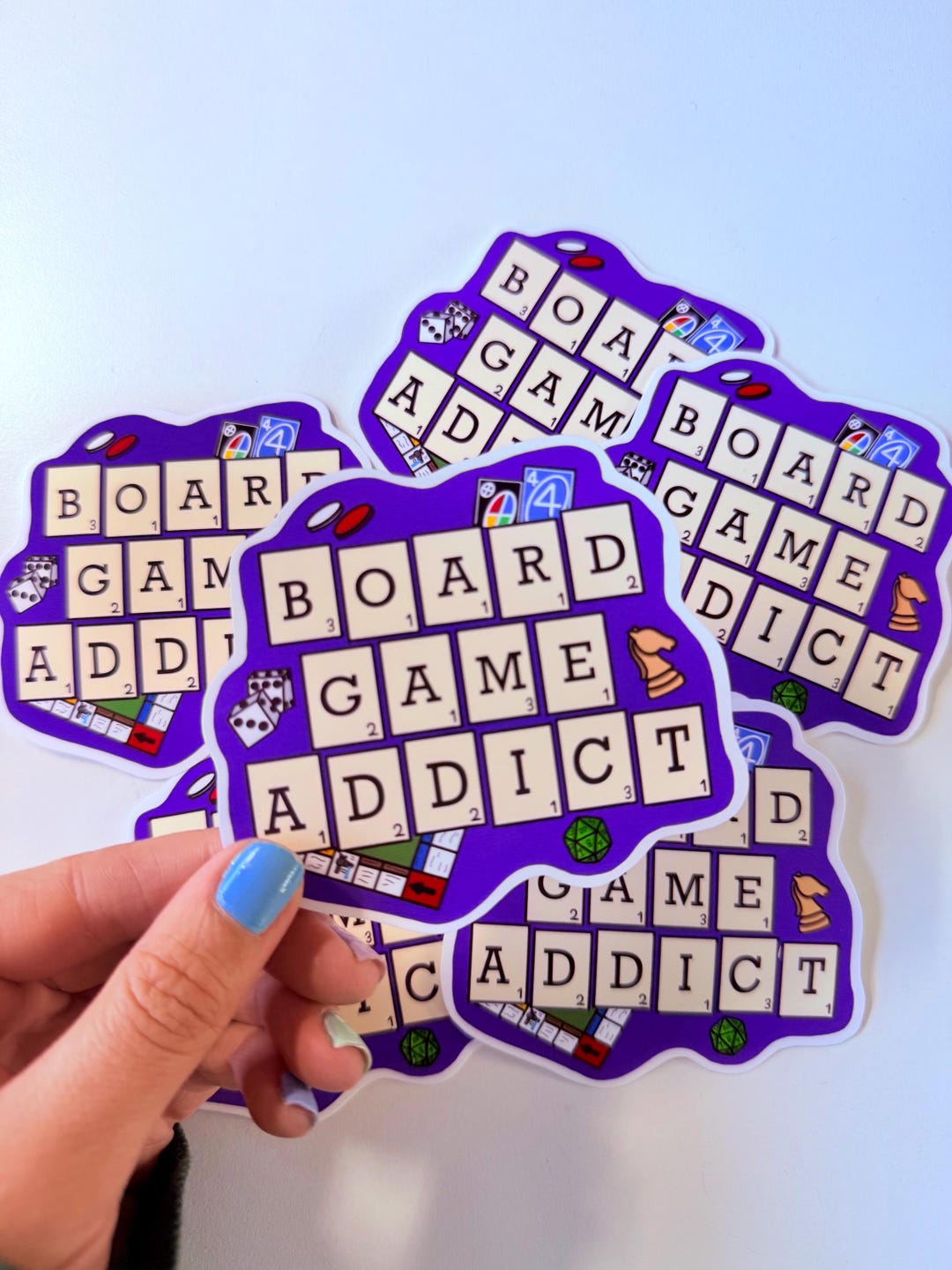 Board Game Addict Vinyl Sticker- Handmade - Etsy