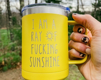 I am a Ray of Sunshine 20 oz Travel Cup, Coffee Travel Mug, Wine Tumbler