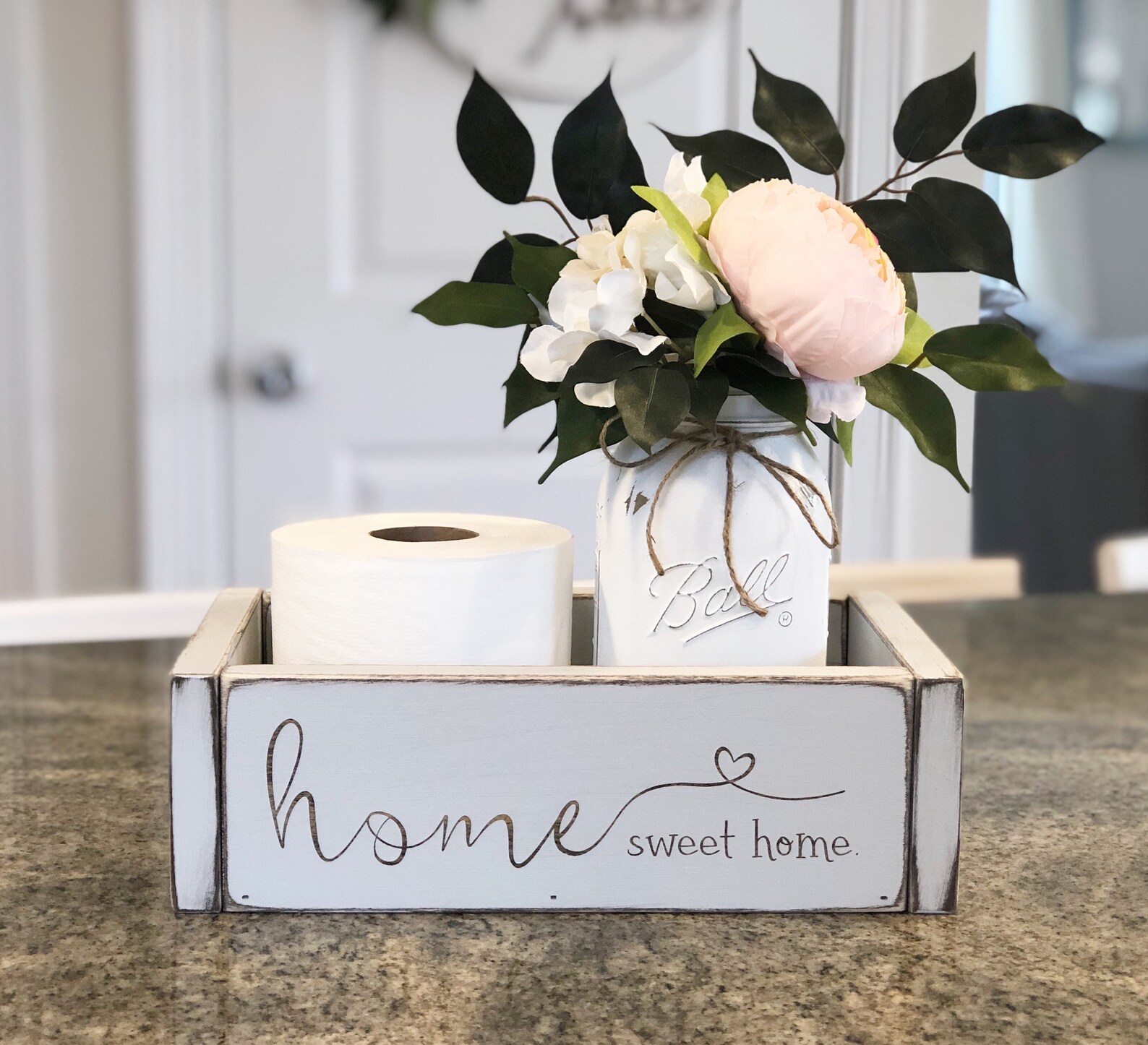 Bathroom Decor Bathroom Organizer Storage Box Home Sweet - Etsy