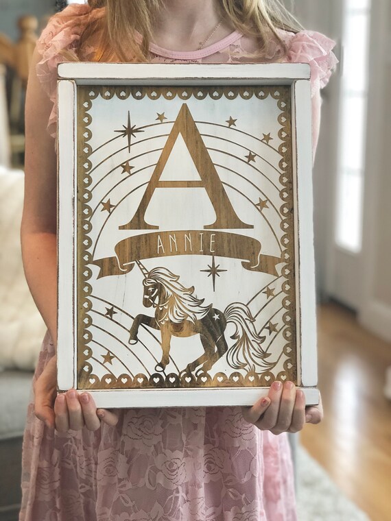 Unicorn Sign Wooden Sign Unicorn Decor Unicorn Girls Bedroom Decor Girls Wall Art Unicorn Gift Unicorn Birthday Party