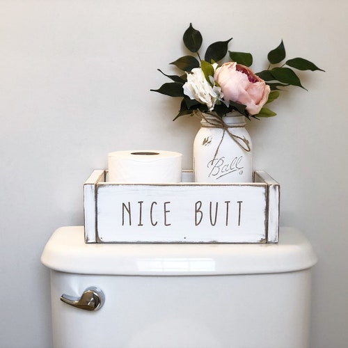 Wood Toilet Paper Holder Box / Bathroom Storage Box / Wanna Etsy