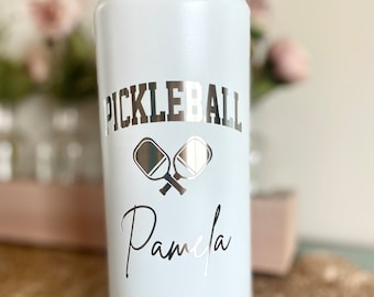 Personalized Pickleball Water Bottle, Engraved Water Bottle, Pickleballer, Pickleball Gift