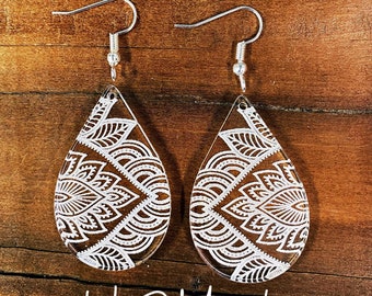 Drop Boho Earrings SVG Laser Glowforge File