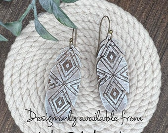 South West Feather Earring SVG File Laser