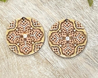 Southwest Mandala Boho Earring SVG Laser Glowforge File