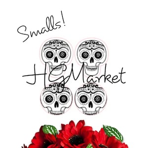 Sugar Skull Earring Studs SVG Laser File 2/set