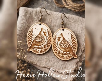 Cardinal Earring SVG Laser Cut Files