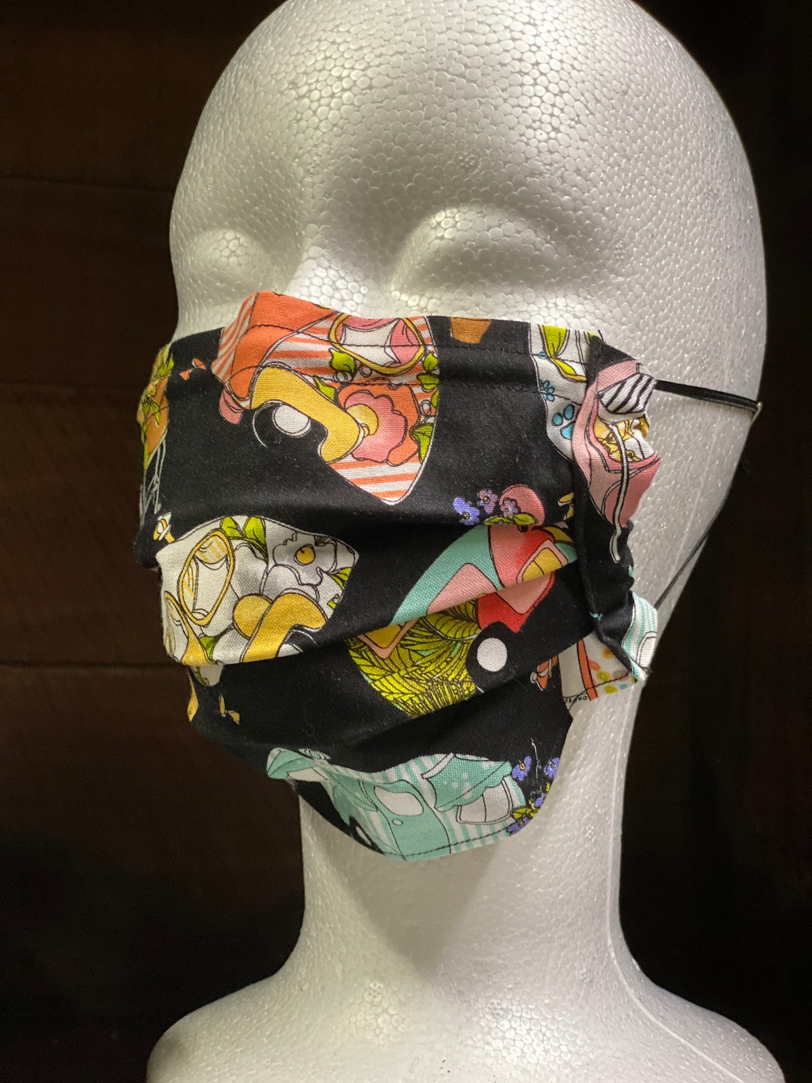 Camper Face Mask Face Cover Washable Made in USA Cotton Etsy