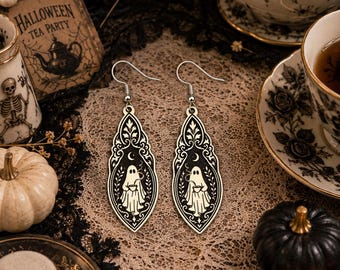 Ghost Earring SVG | Laser Cut Earring Files | Halloween Earring SVG | Tea Time Ghost