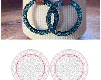 Hoop and Dangle Earring SVG File Laser Bundle