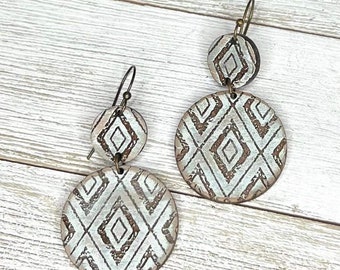 Aztec Print Double Earring SVG File Laser