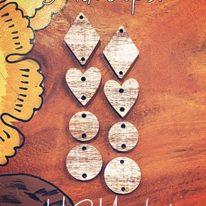 Mix Ups Dangle Plain Shapes Bundle Earring SVG File Laser