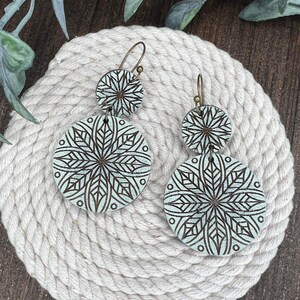 Mandala Earring SVG File Laser 2 Styles