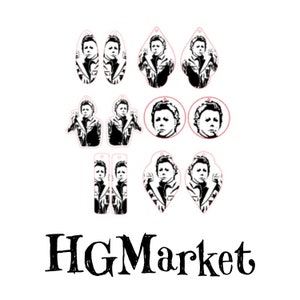 Michael Myers Halloween Earrings SVG Laser File