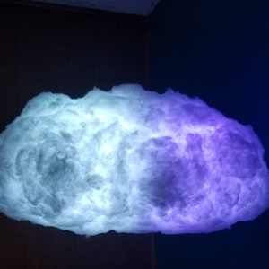 Light up cloud, 24" long, led CLOUD LIGHT, night light, room lights, room decorations, hanging cloud light, glow cloud