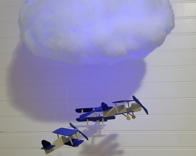 Airplane Cloud Light Nursery bedroom playroom night light boys