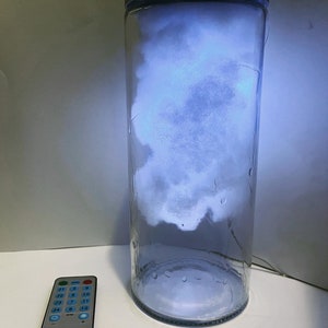 Relámpago en un frasco, lámpara de nube, luces intermitentes, tormentas de lluvia, lámpara de mesa