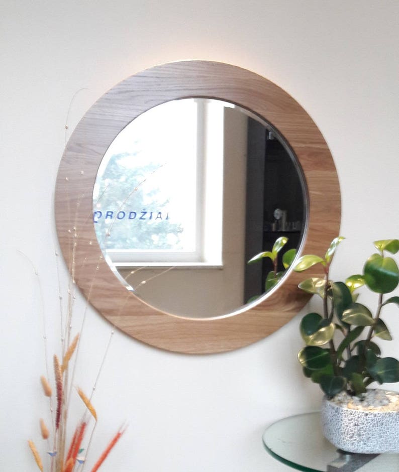 Round Wall Wooden Framed Mirror Round Wall Wooden Framed Mirror
