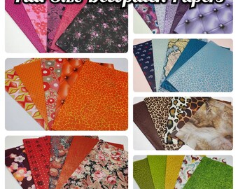 patterned paper Decopatch paper scrapbook paper green paper craft paper decoupage paper Decopatch Paper 643