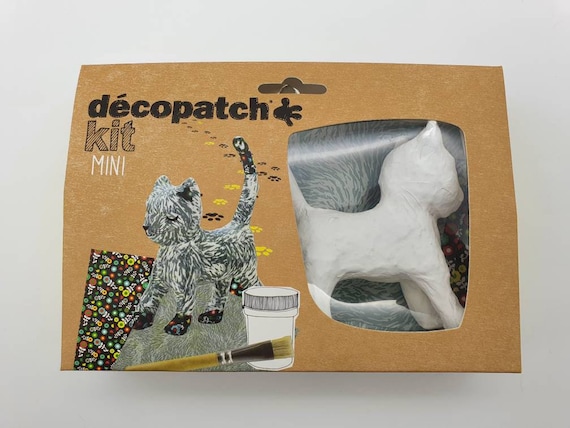 Decopatch cat kit, box kit, decoupage kit, cat craft