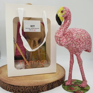 Large Decopatch flamingo kit, decoupage flamingo, Flamingo craft, model flamingo