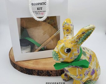 Decopatch Paper Papier Mache Easter Bunny Rabbit Holding a Bag for Decoupage 