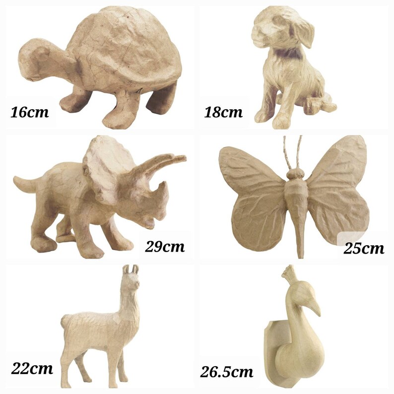 Decopatch Paper Mache Animals. Mache Animals Decoupage SA Etsy