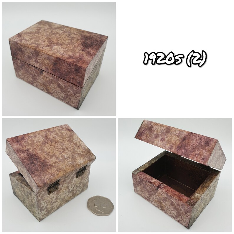 Small Decoupage Boxes Decopatch Box Small Keepsake Box Etsy UK