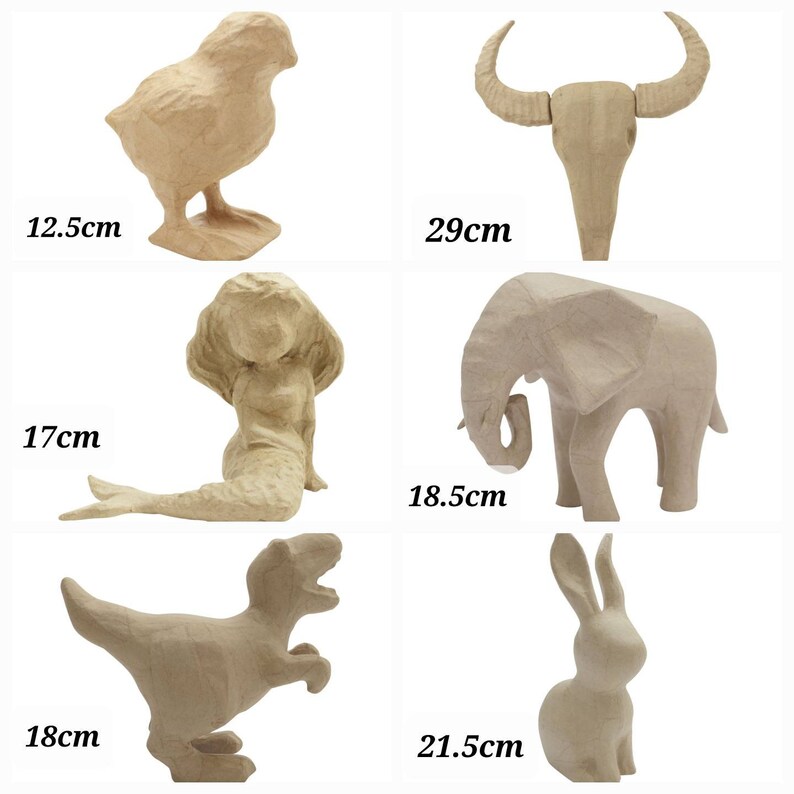 Decopatch Paper Mache Animals. Mache Animals Decoupage SA Etsy