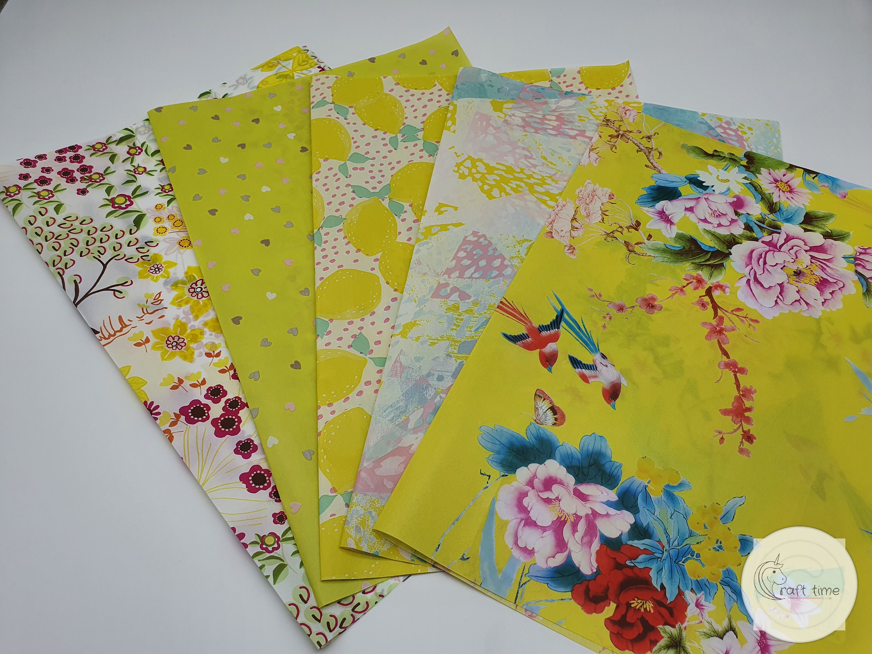 YELLOW Full Size A3 Decoupage Decopatch Paper Collection Etsy UK