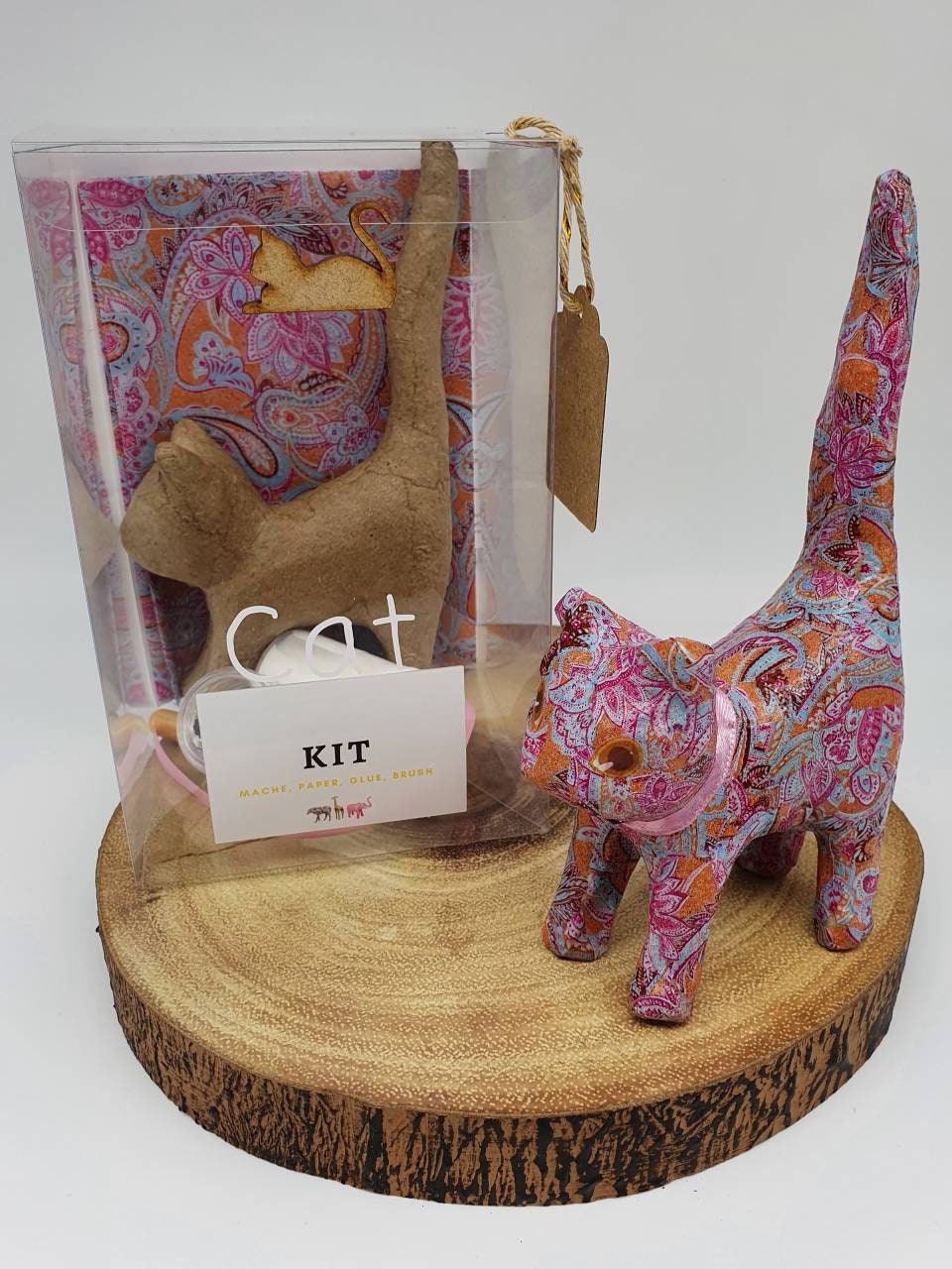 Small Cat Craft Kit, Decopatch Kit, Birthday/christmas Craft Gift, Paper  Mache Cat, Decorate a Cat 