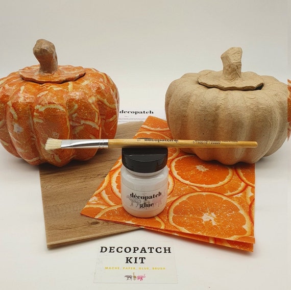 Decopatch Pumpkin Kit, Halloween Kit, Halloween Craft Kit, Halloween Paper  Mache Kit 