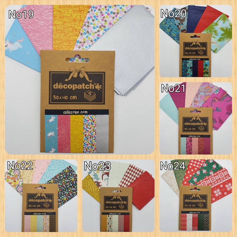 5x Full Size Sheets Decopatch Paper Collections Decoupage Etsy UK