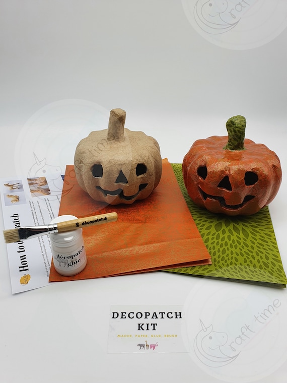 Decopatch Pumpkin Kit, Halloween Kit, Halloween Craft Kit, Halloween Paper  Mache Kit 