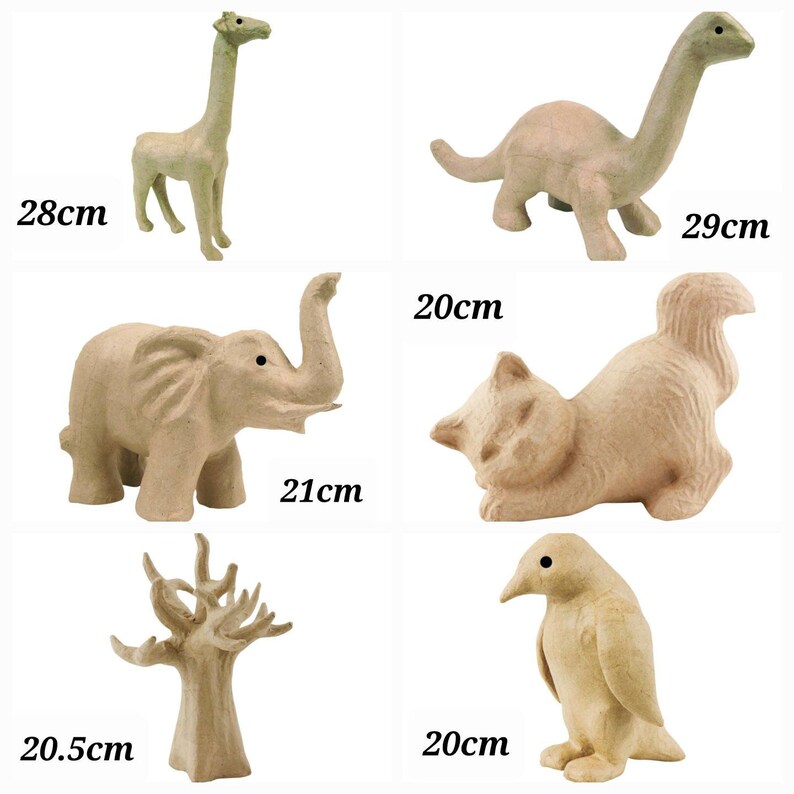 Decopatch Paper Mache Animals. Mache Animals Decoupage SA Etsy