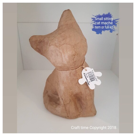 Kit De Chat Assis De Decopatch Mache De Chat Modele De Chat Etsy