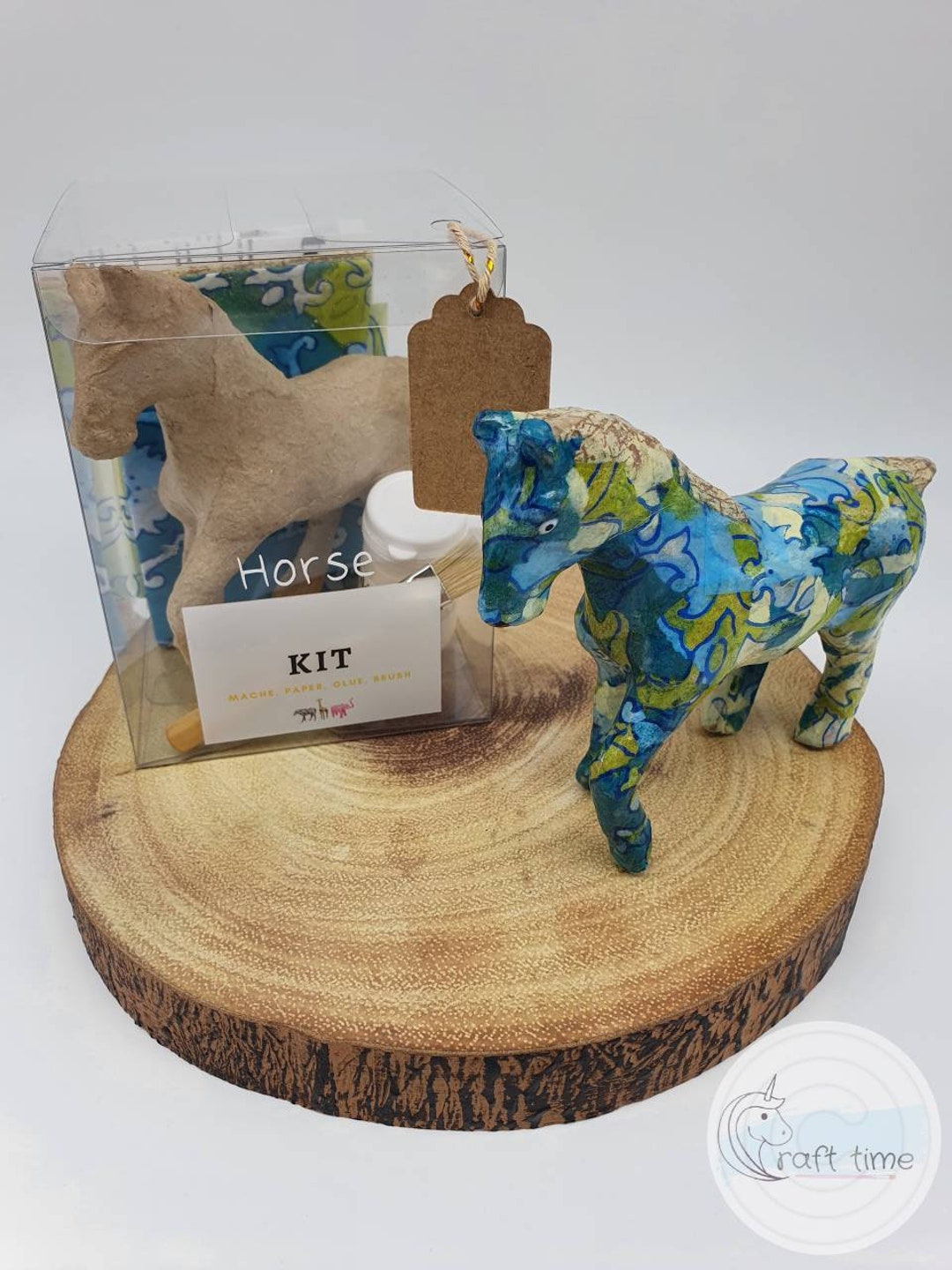 Small Horse Craft Kit, Decopatch Kit, Birthday/christmas Craft Gift