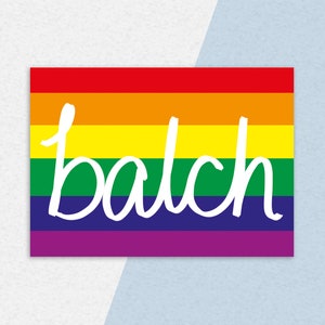 Cartão Postal Carden Post Cymraeg Enfys 'Balch' // Arco-Íris do Orgulho Galês