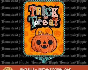 Trick or Treat Halloween PNG | Halloween Pumpkin PNG | Halloween Design | Halloween Shirt | Digital Download | Sublimation Designs