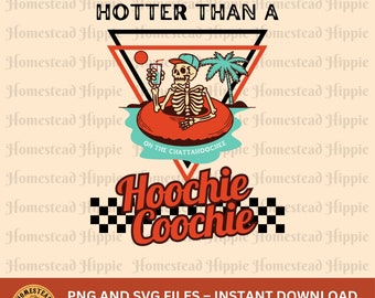 Hotter Than A Hoochie Coochie Digital Download | Hoochie Coochie PNG | Sublimation Design | Summer PNG | Digital Art | Country Music PNG