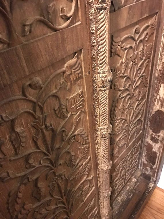 Antique Indian Hand Carved Door