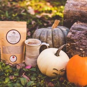 Pumpkin Spice Chai Tea Blend Instant Chai Latte Regular or Decaf Iced or Hot Homemade in small batches 9 Ounce Bag image 1