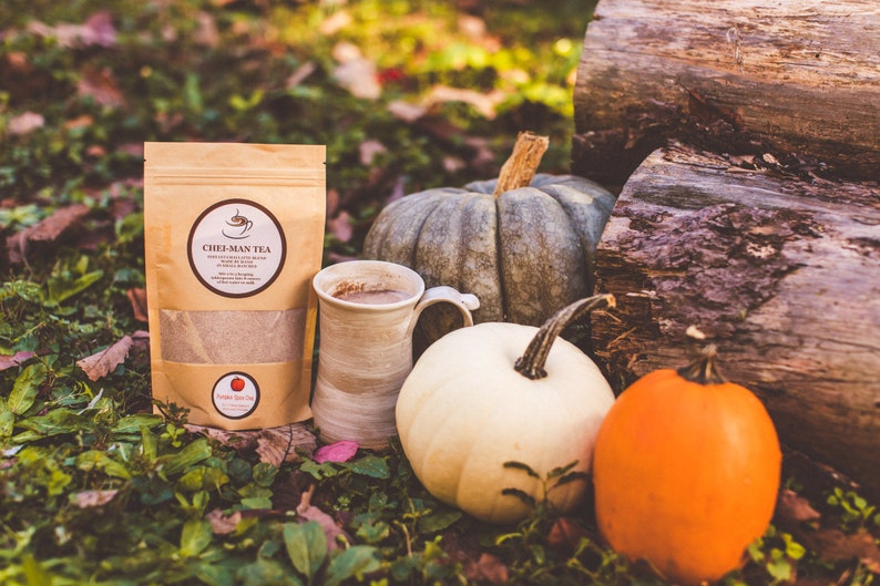 Pumpkin Spice Chai Tea Blend Instant Chai Latte Regular or Decaf Iced or Hot Homemade in small batches 9 Ounce Bag image 1