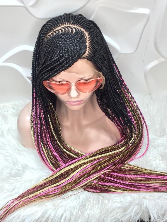 Ombre Ghana Weave Frontal Long Ghana Weave Marley Wig Side Etsy