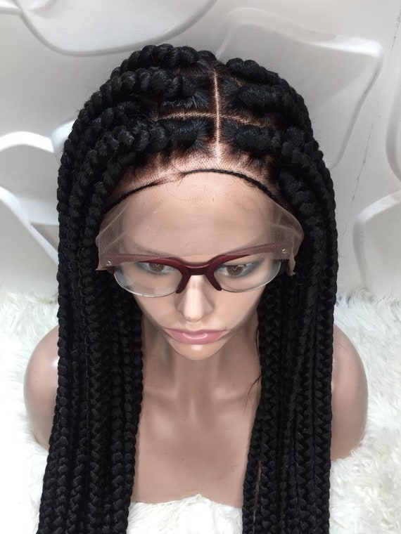 Bob Braid Wig Long Braid Wig Bob Marley Wig Side Part Braid Etsy