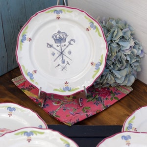 1930s ~ French Vintage EARTHWARE ~ Revolutionary Constitution Decorative Plate ~ Saint Amand ~ A Ca Ira 1791